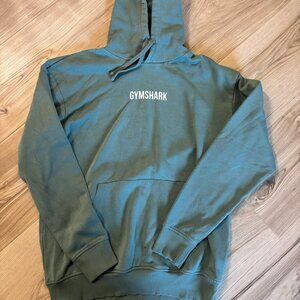 Gymshark XS Men's Light Green Hoodie with White Logo
